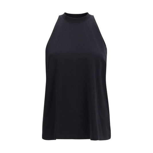 Darkpark Black Cotton Sleeveles T-Shirt