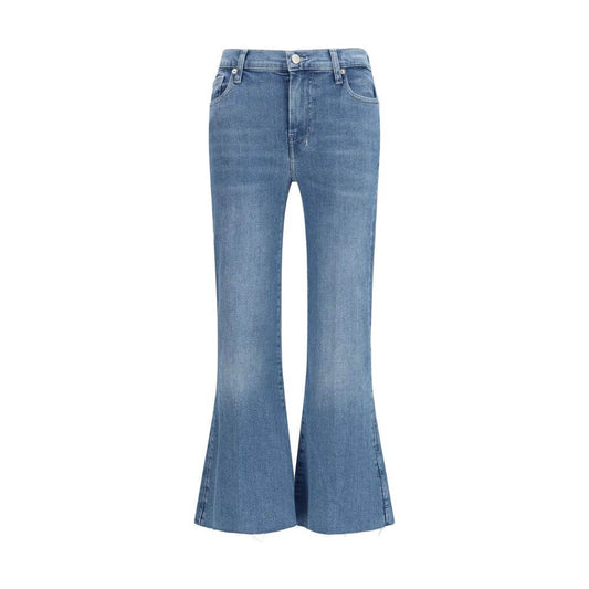 7FOR Blue Cotton Flared Jeans