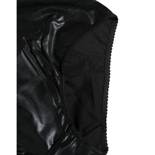 Dolce & Gabbana Black High Waisted Slip Girdle Panty Underwear