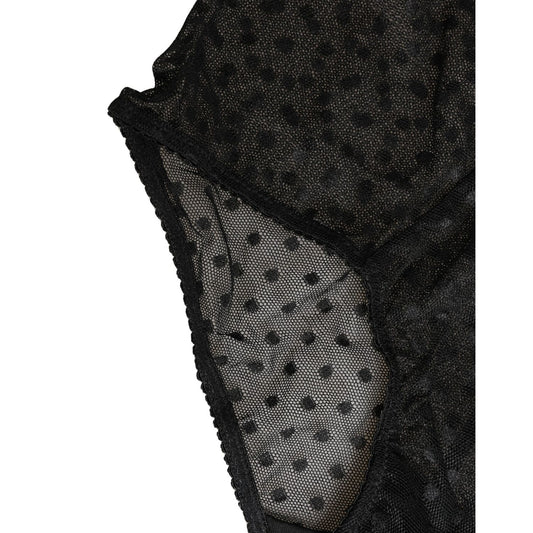 Dolce & Gabbana Black Logo Girdle High Waist Panty Underwear