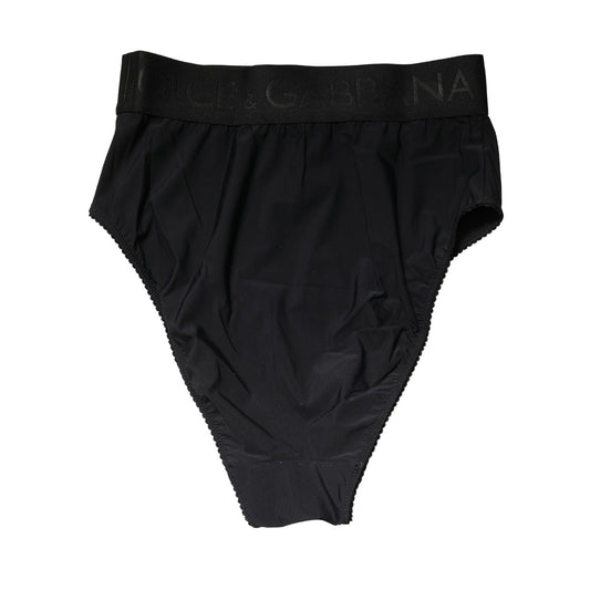 Dolce & Gabbana Black Logo Waistband High Brief Underwear