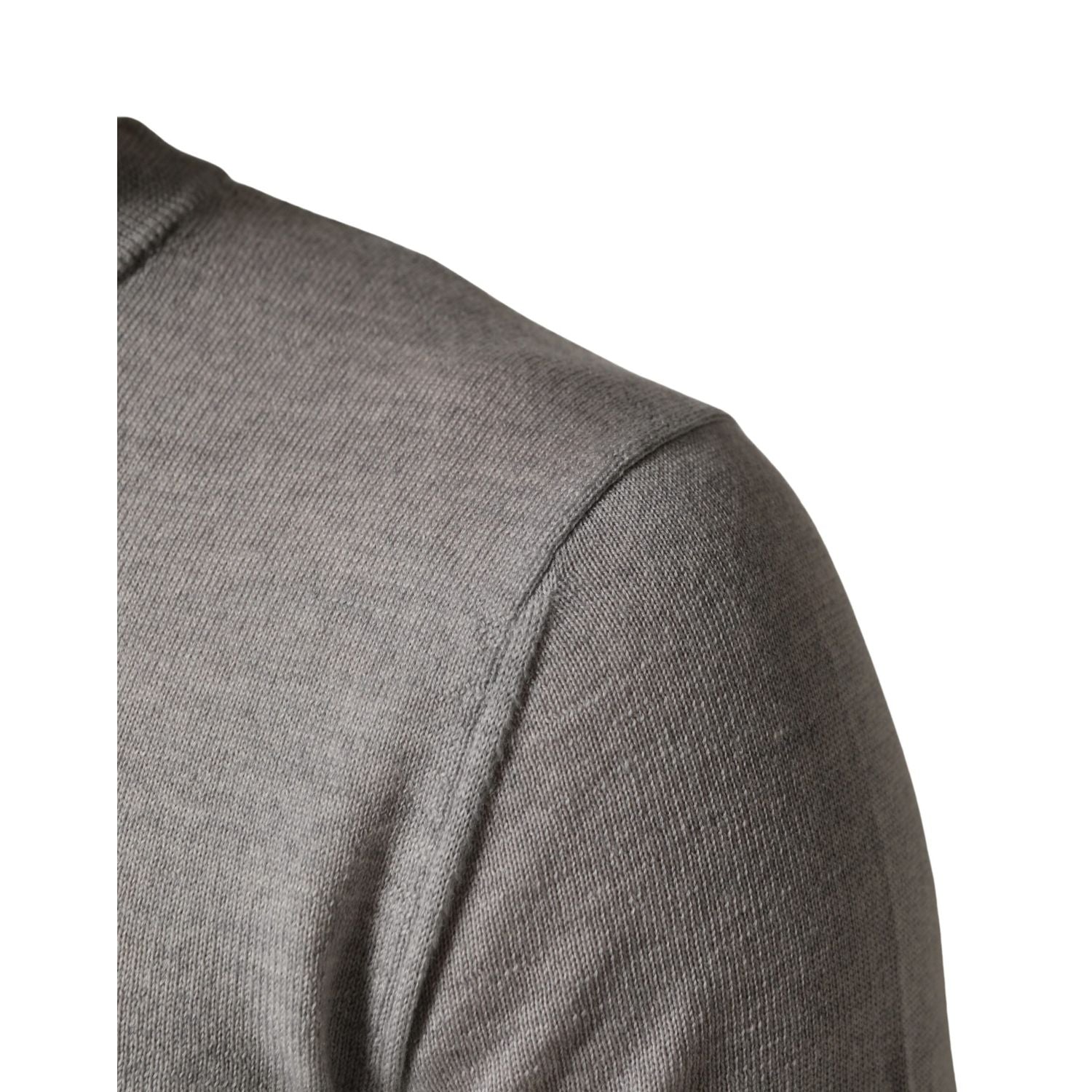 Dolce & Gabbana Gray Long Sleeves Crew Neck Pullover Sweater