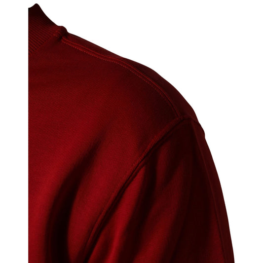 Dolce & Gabbana Red Cotton DG Logo Jersey Sweatshirt Sweater