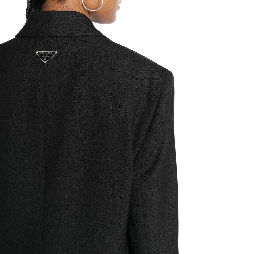 Prada Black Virgin Wool Blazer