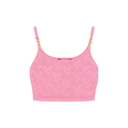 Versace Multicolor Elastane Tank Tops