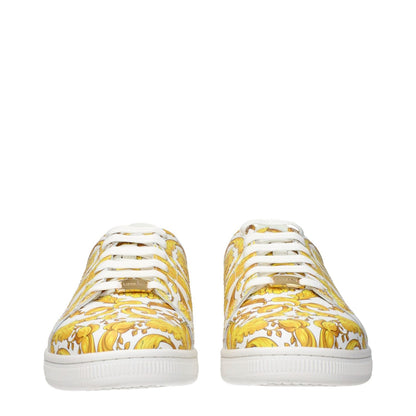 Versace White Leather Sneakers