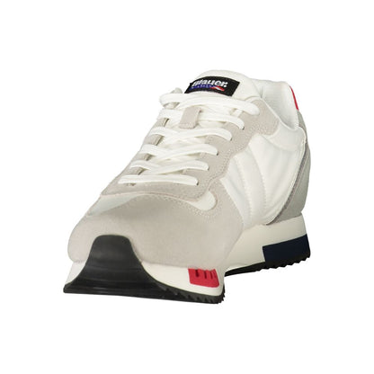 Blauer White Polyurethane Mens Sneaker
