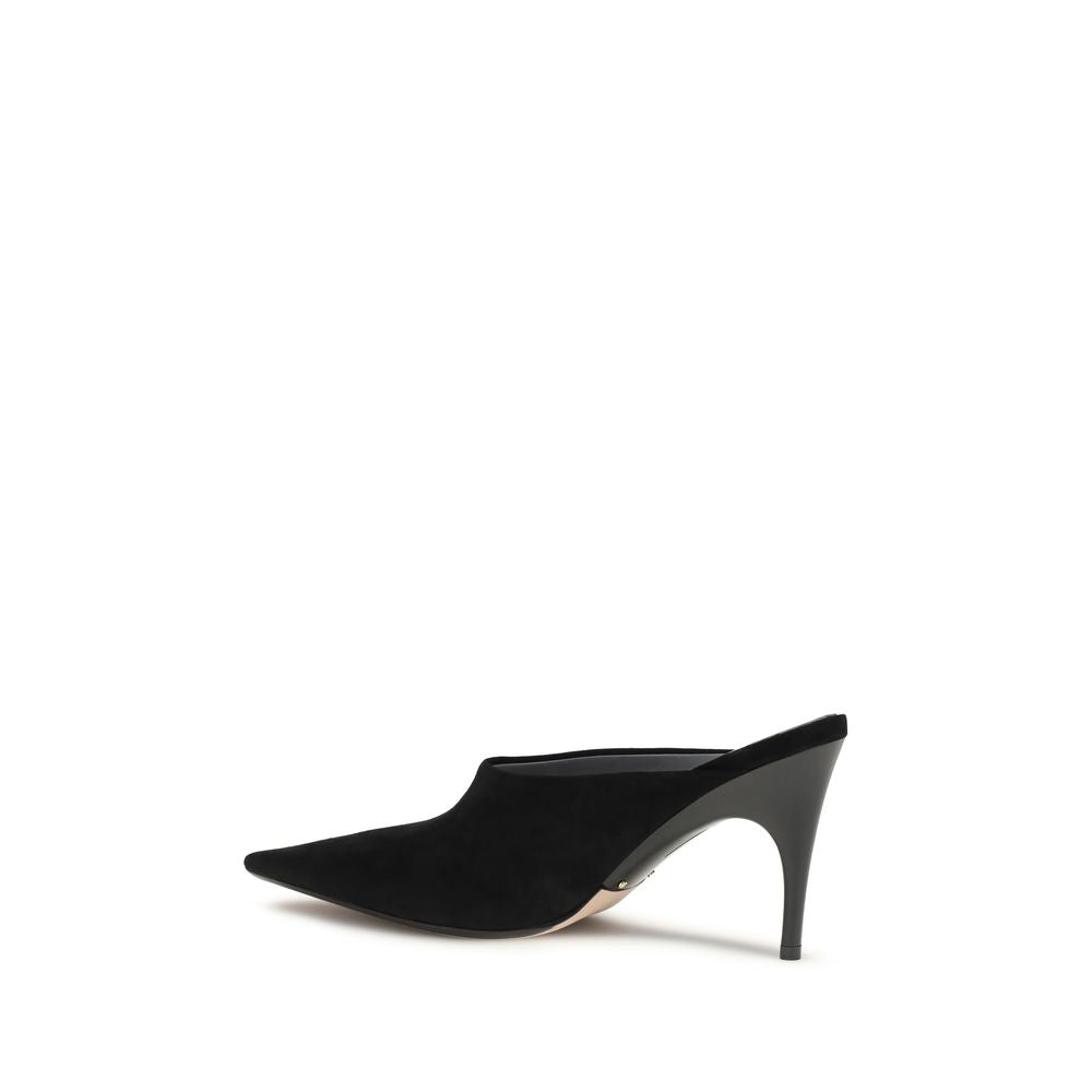 Balenciaga Black Suede Leather Mules