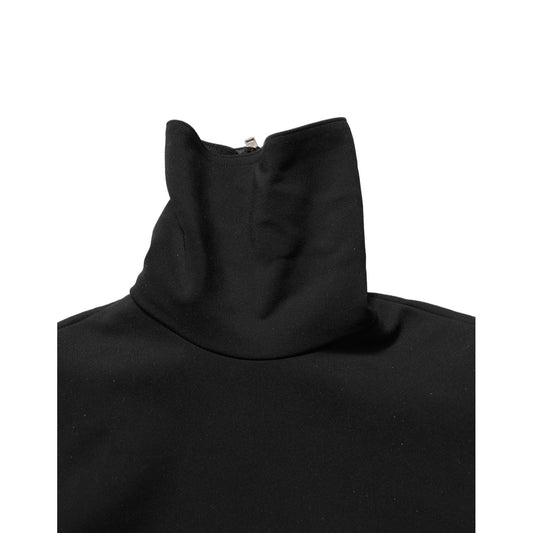Dolce & Gabbana Black Long Sleeves Viscose Sheath Maxi Dress