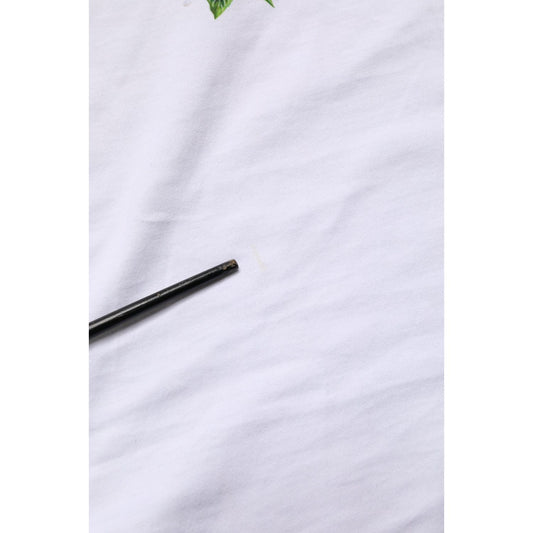 Dolce & Gabbana White Floral Graphic Short Sleeve Crew Neck T-shirt