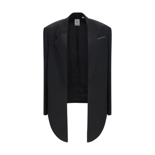Calvin Klein Black Viscose Full-Length Jacket