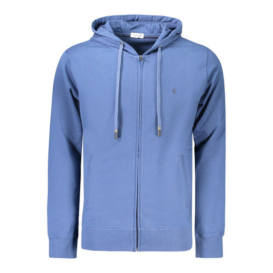 Coveri Moving Blue Cotton Mens Sweatshirt