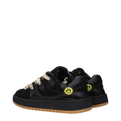 Barrow Black Leather Sneakers