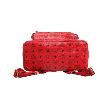 MCM Medium Stark Studded Visetos Backpack - Red