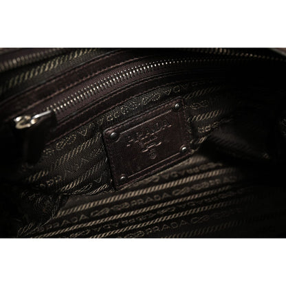 Prada Metallic Nappa Leather Ruffle Shoulder Bag
