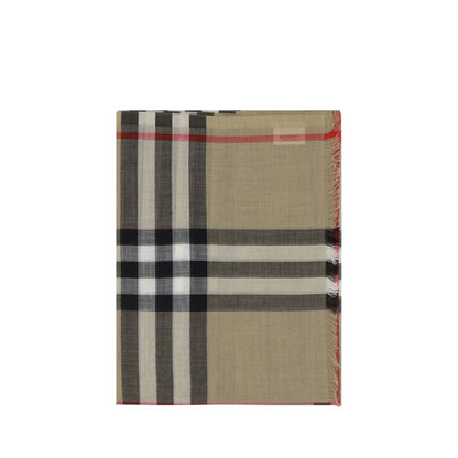 Burberry Beige Wool Oves Aries Scarf