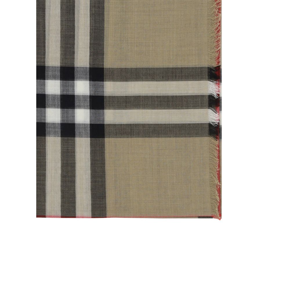 Burberry Beige Wool Oves Aries Scarf