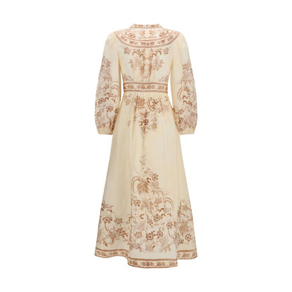 Zimmermann Beige Linen Casual Dress