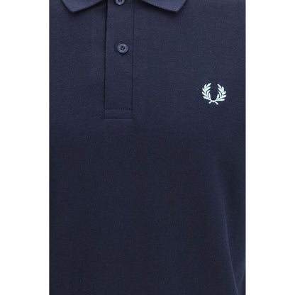 Fred Perry Blue Cotton Polo Shirt