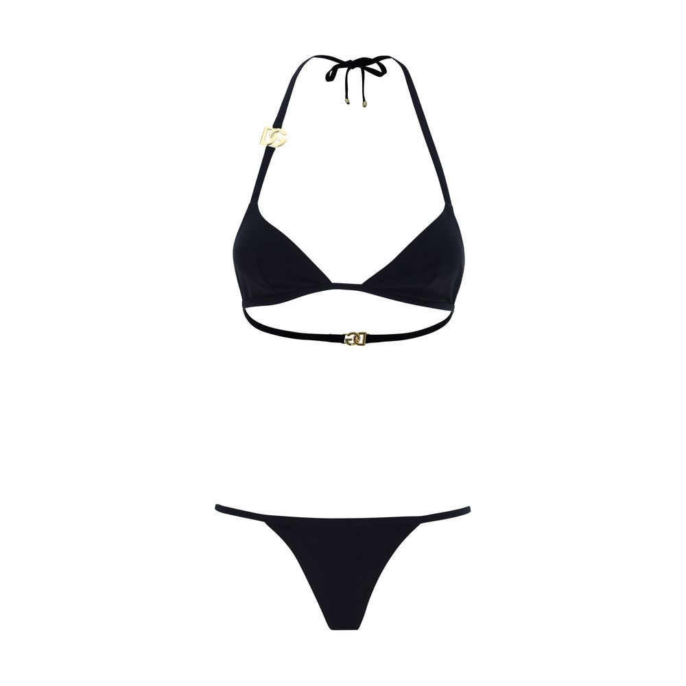 Dolce & Gabbana Black Nylon Bikini