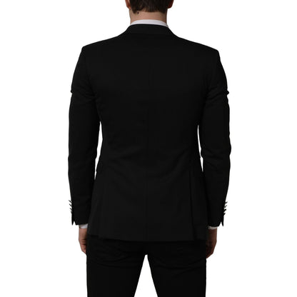 Dolce & Gabbana Black Polyester Single Breasted Blazer Jacket