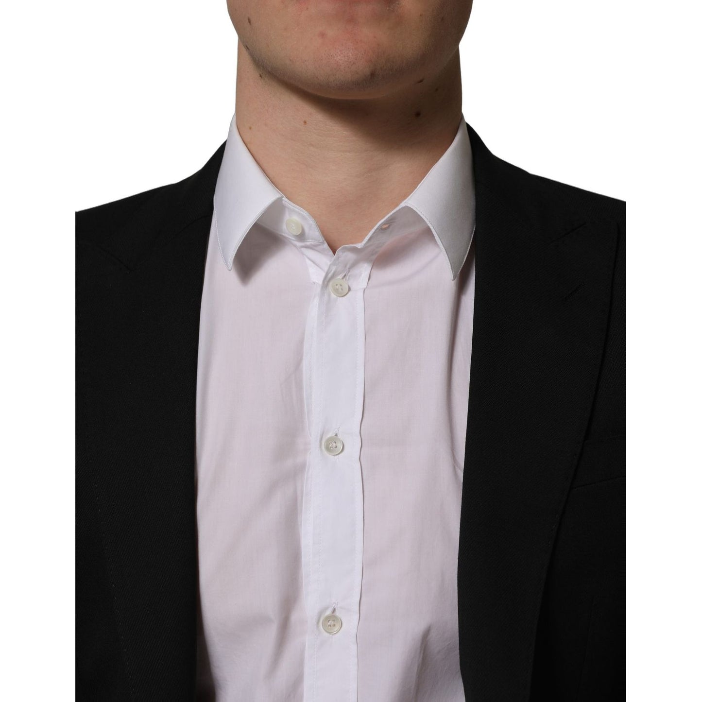 Dolce & Gabbana Black Polyester Single Breasted Blazer Jacket