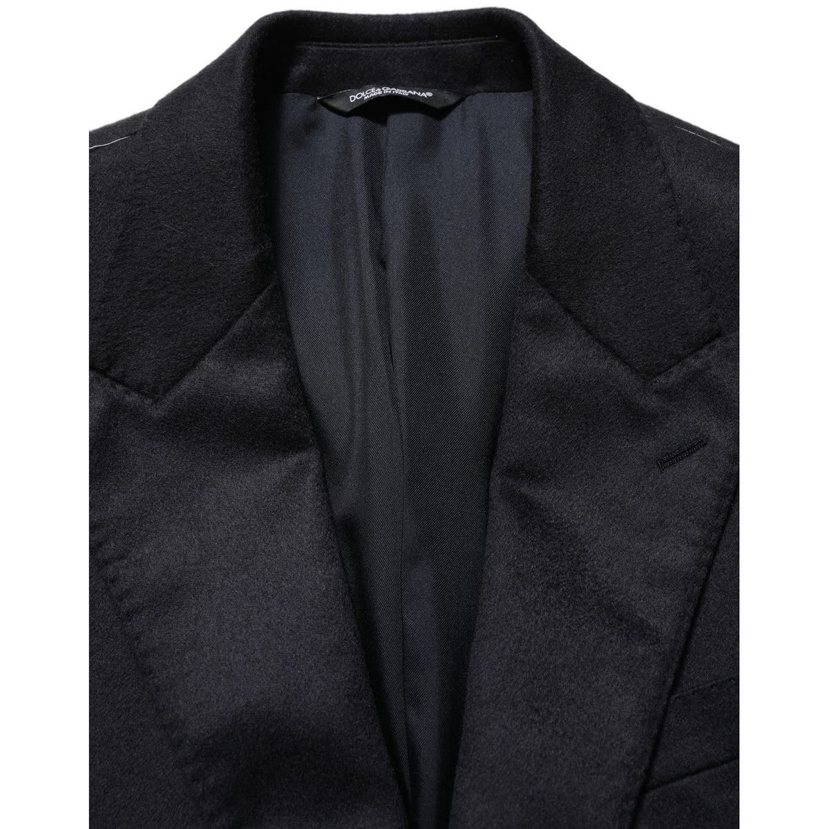 Dolce & Gabbana Blue Cashmere Single Breasted Blazer Jacket