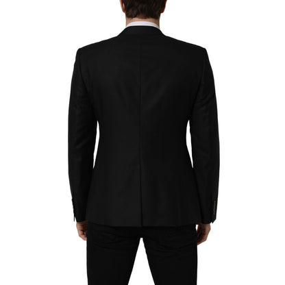 Dolce & Gabbana Black Wool Single Breasted Blazer Jacket