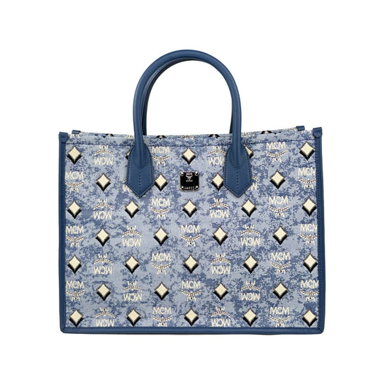 MCM Aren Munchen Denim Tote Bag