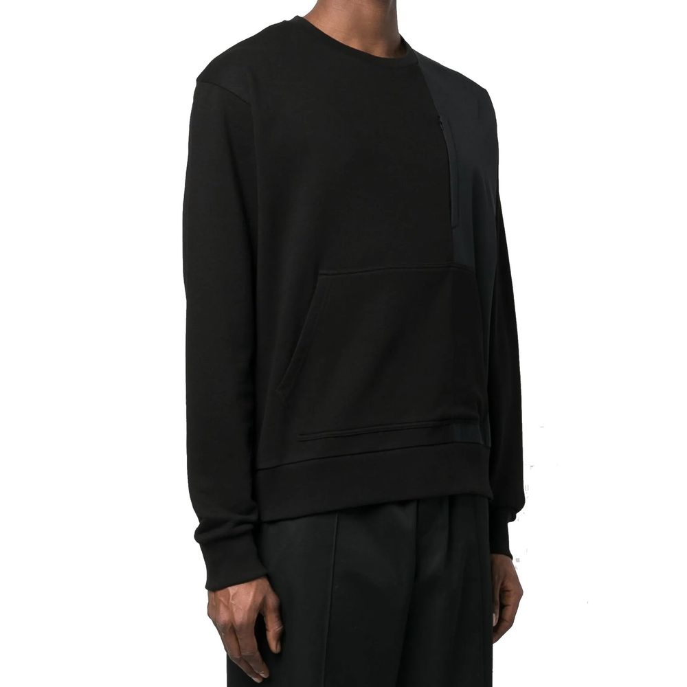 Herno Black Cotton Sweatshirt