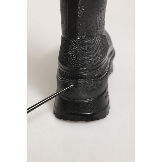 Dolce & Gabbana Black PVC Pull On Rain Boots Men Shoes