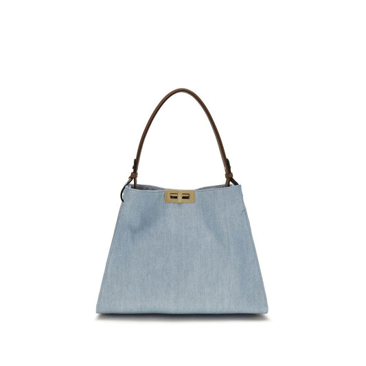 Fendi Blue Calf Leather Bos Taurus Shoulder Bag