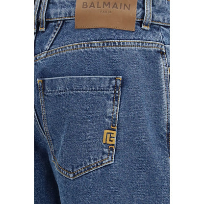 Balmain Blue Cotton Jeans Denim