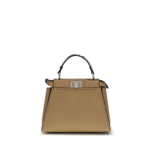 Fendi Beige The Peekaboo mini Handbag