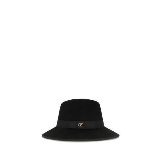 Valentino Garavani Black Cotton Fedora