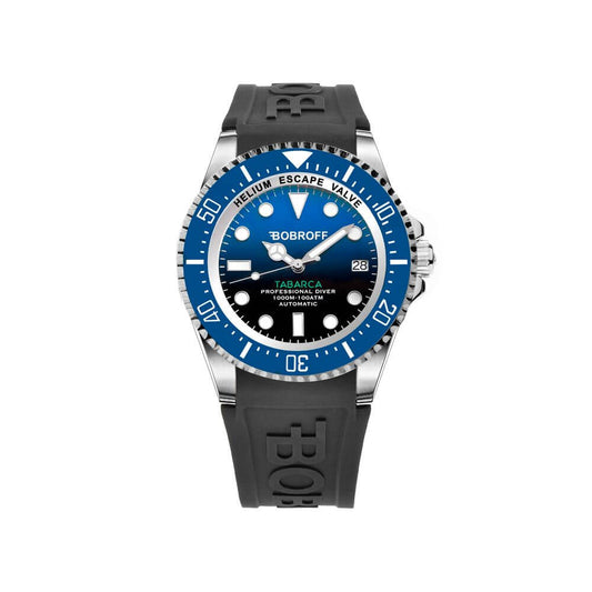 Bobroff Black Rubber Sport Watch