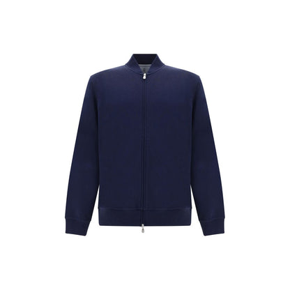 Brunello Cucinelli Blue Cotton Sweatshirt