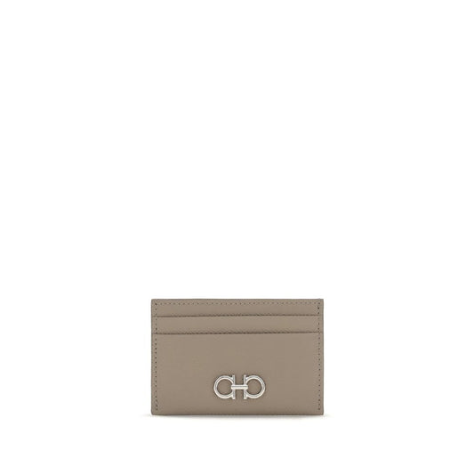 Ferragamo Beige Calf Leather Bos Taurus Wallet