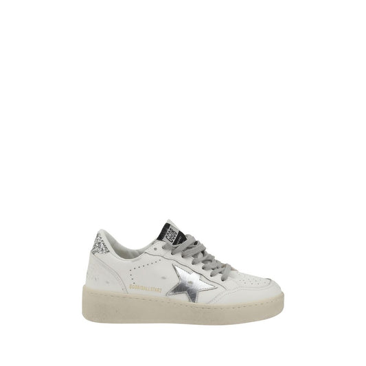 Golden Goose Silver Calf Leather Bos Taurus Low Top Sneakers