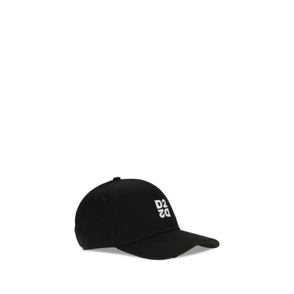 Dsquared² Black Cotton Cap (Baseball Hat)