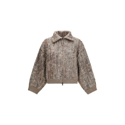 Brunello Cucinelli Beige Mohair Cardigan