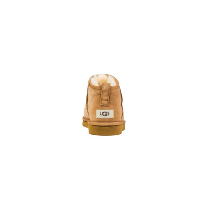 UGG Beige Leather Ankle Boots