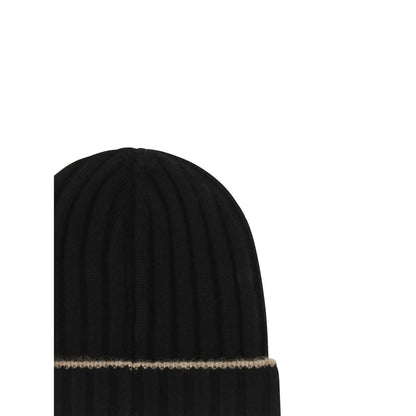 Brunello Cucinelli Black Cashmere Beanie
