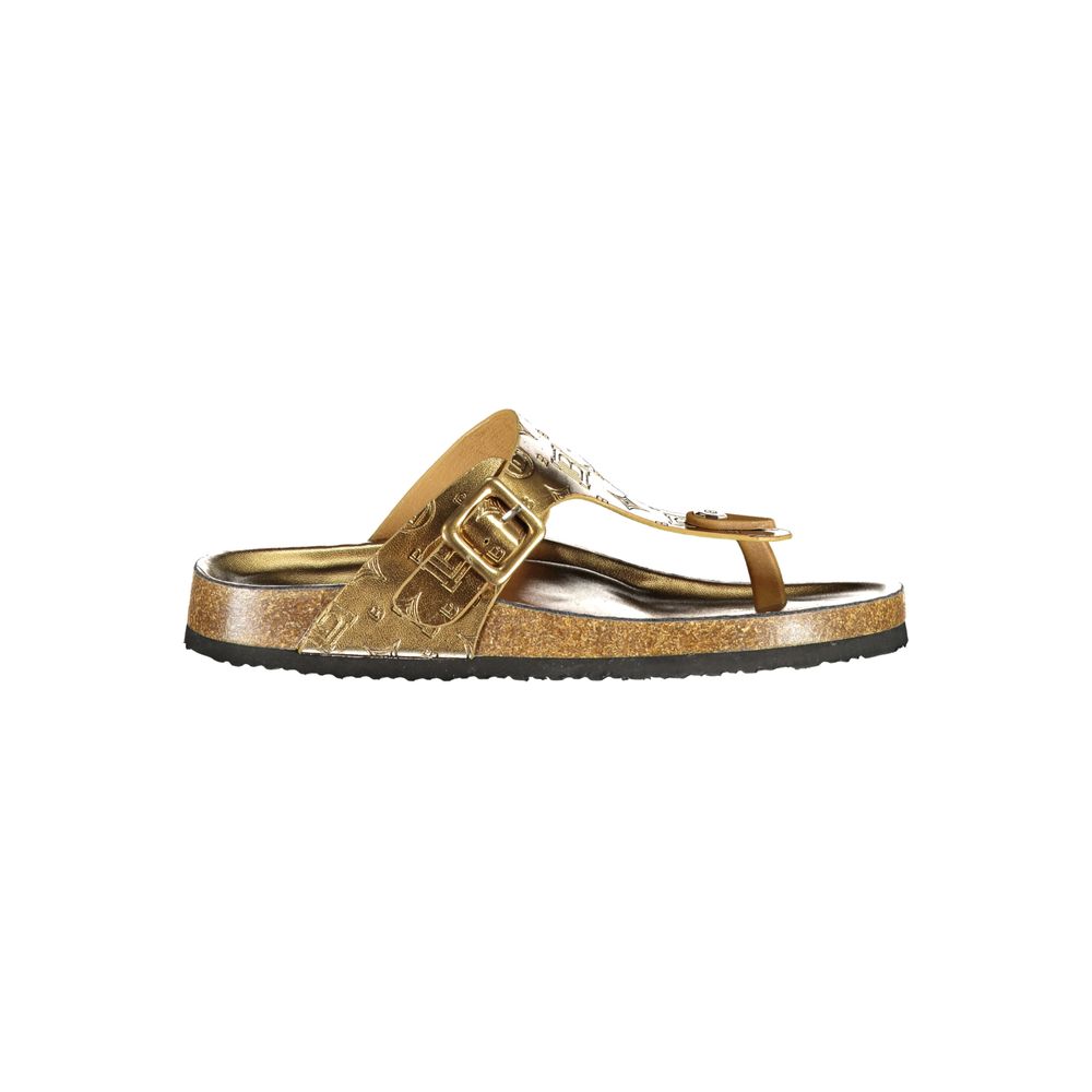 Laura Biagiotti Bronze Polyurethane Women's Sandal