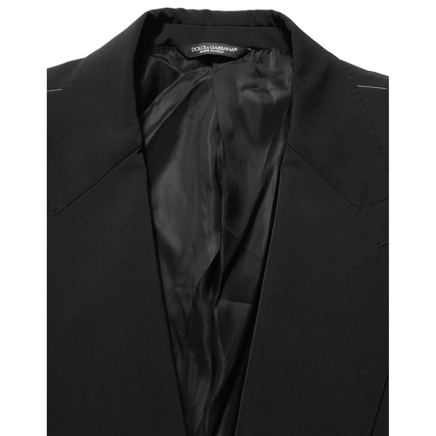 Dolce & Gabbana Black Single Breasted One Button Coat Blazer