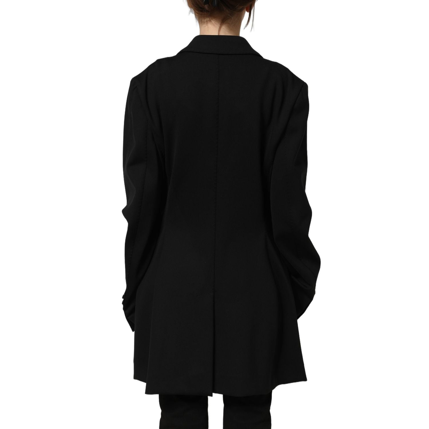 Dolce & Gabbana Black Double Breasted Crepe Blazer Jacket