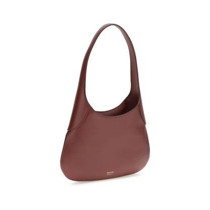 Khaite Bordeaux Calf Leather Bos Taurus Shoulder Bag