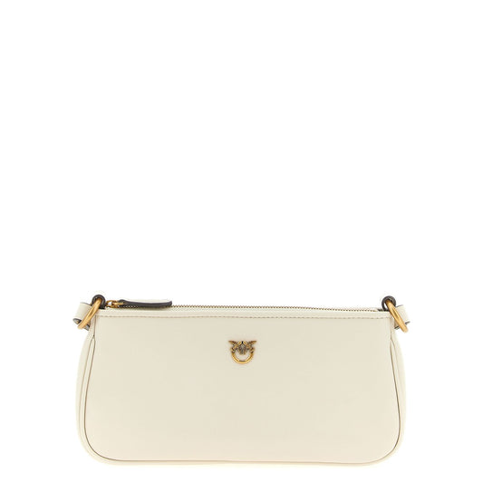 PINKO White Goatskin Crossbody Bag