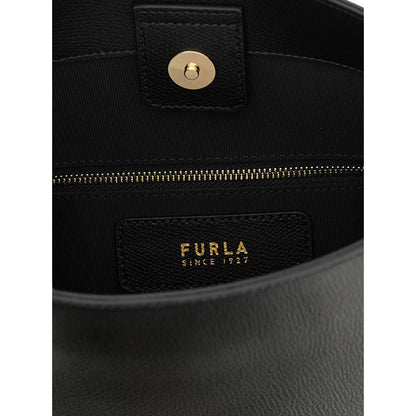Furla Black Calfskin Shoulder Bag