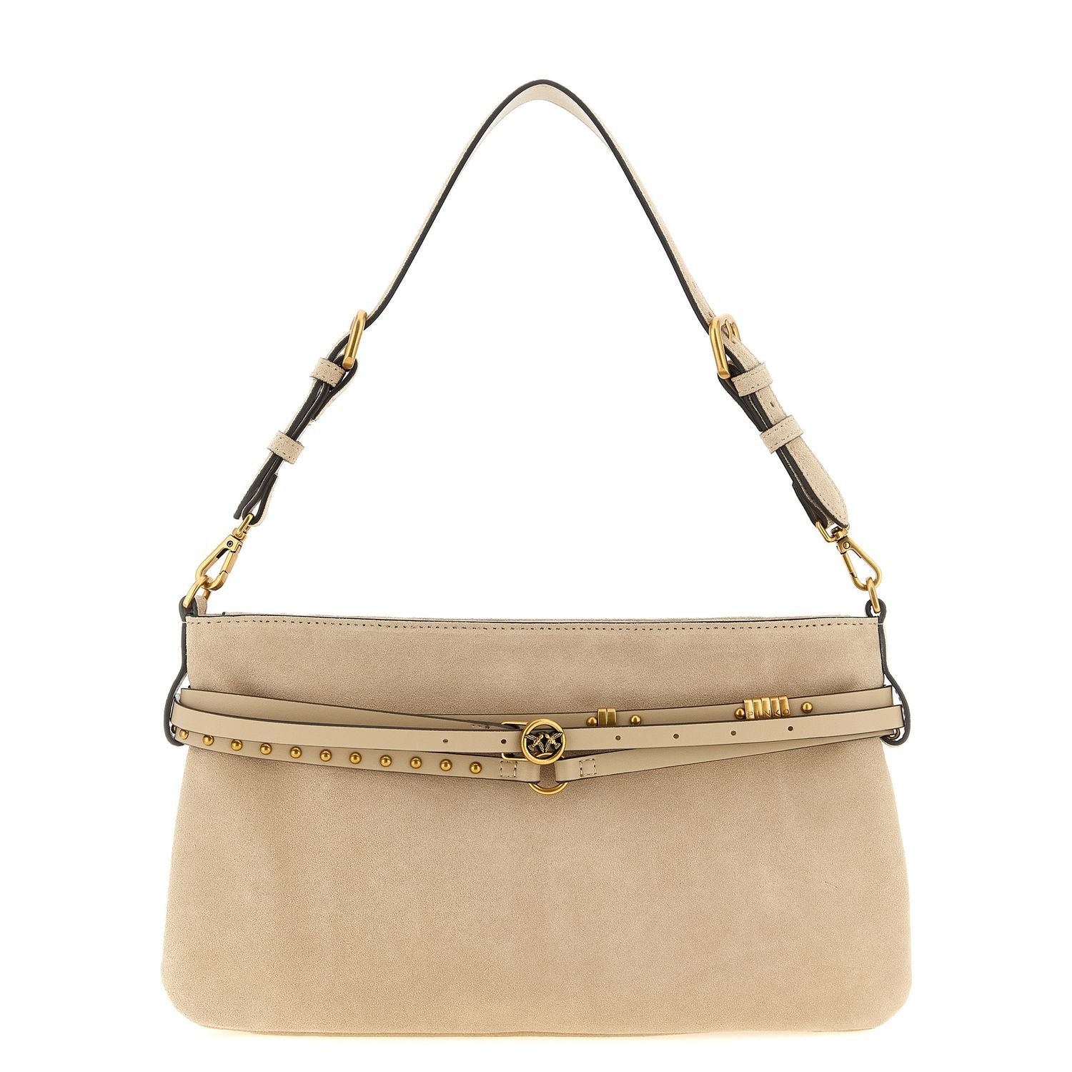 PINKO Beige Cowhide Shoulder Bag